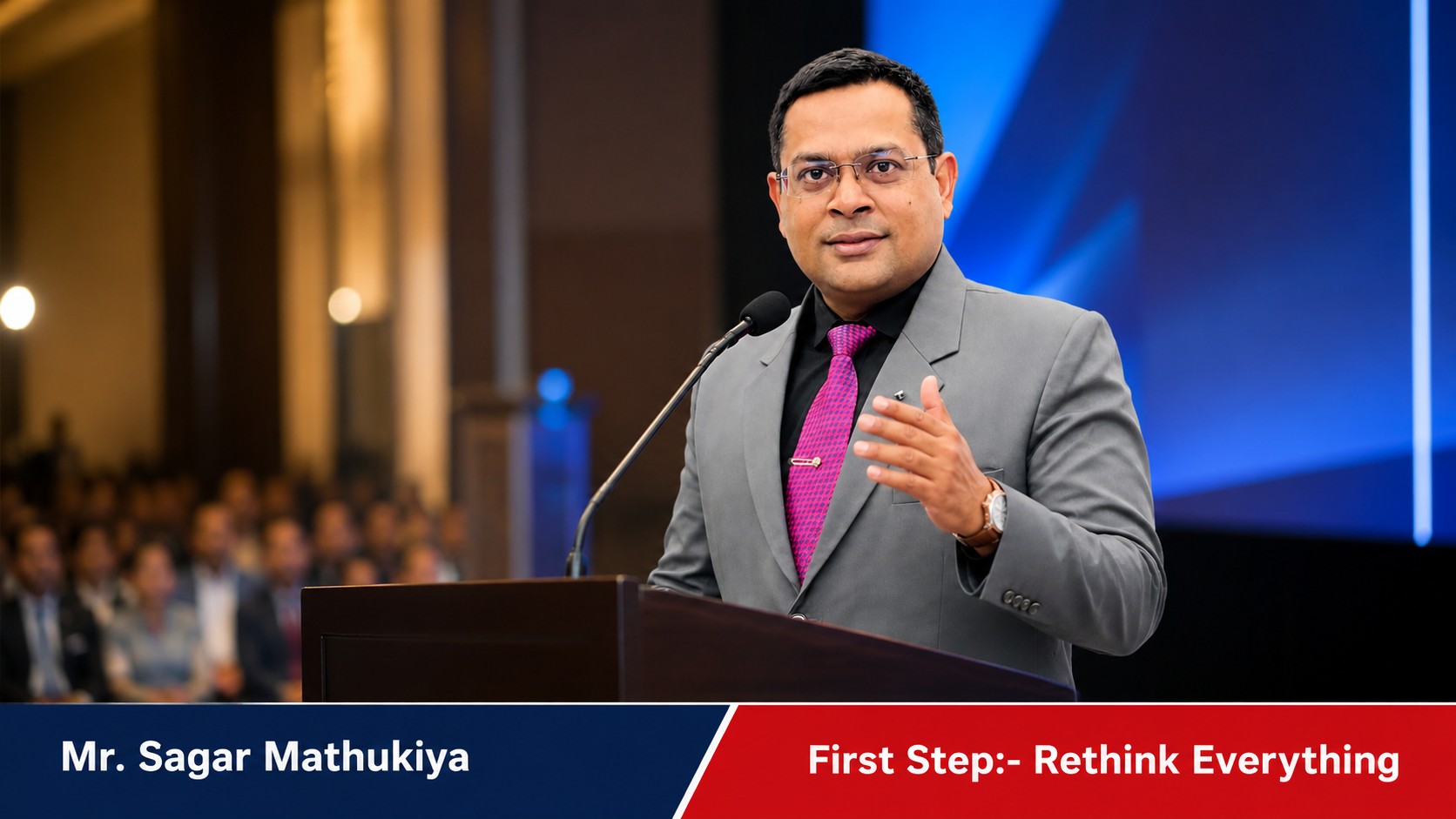 Sagar Mathukiya, Founder of The Capital Investment, speaking at an investor session